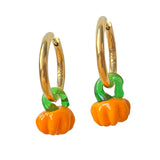 Murano Glass Pumpkin Hoops Halloween