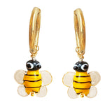 Pearl Hoop Earrings Bee