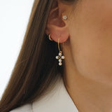 Cross Pearl Earrings Bella