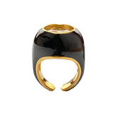 Black Enamel Ring Misha