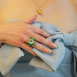 Green Enamel Ring Misha