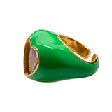 Green Enamel Ring Misha