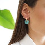 Turquoise Gemstone Donut Hoops Karla