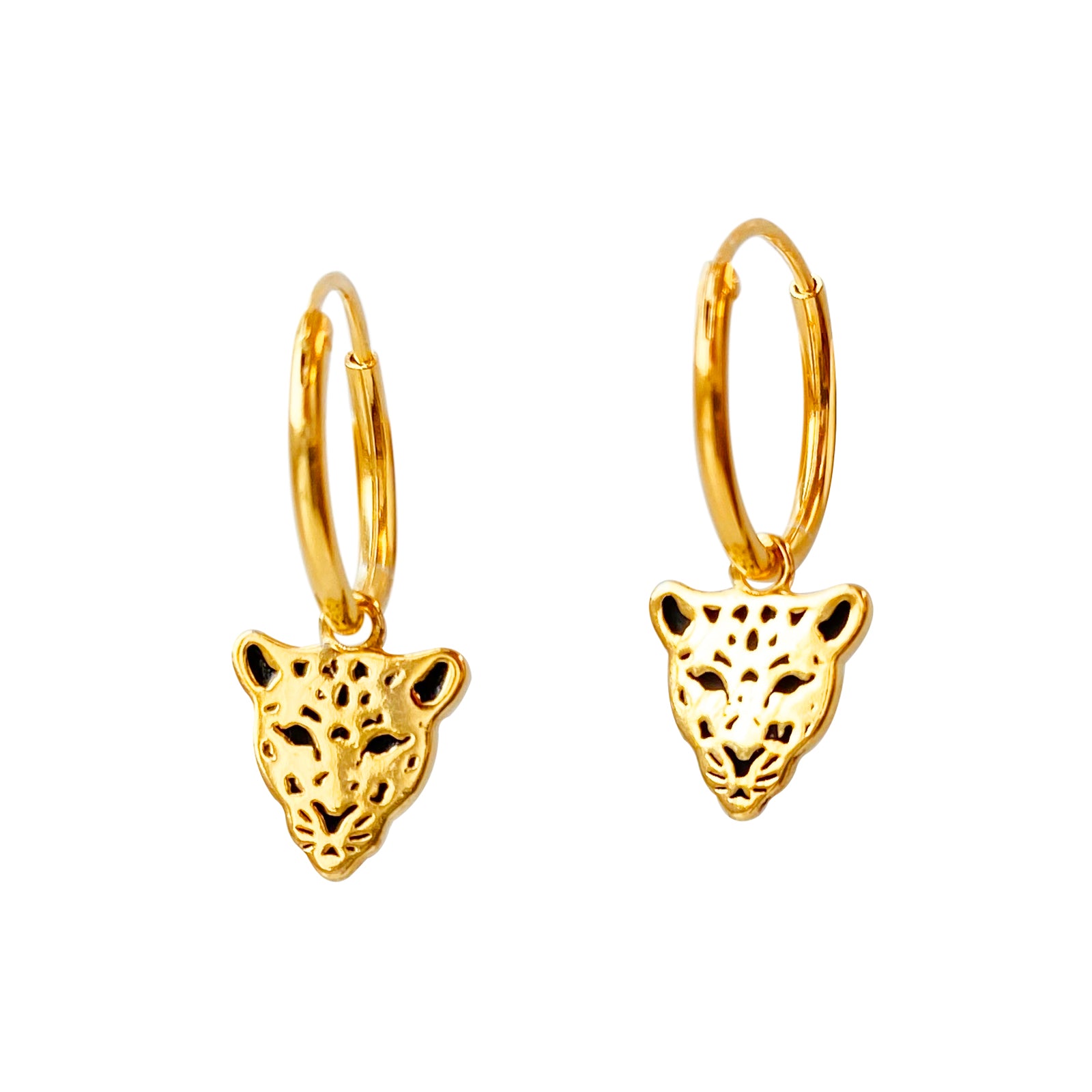 Gold Panther Head Hoop Earrings  Lovisa